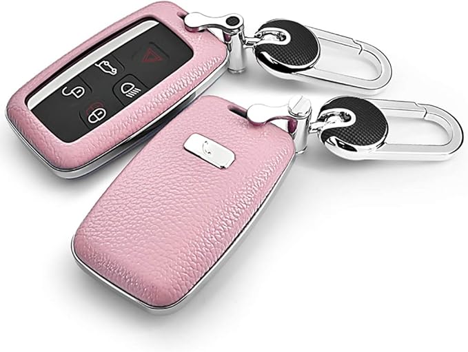 ontto for Land Rover Car Key Case Shell Genuine Leather & Plastic Smart