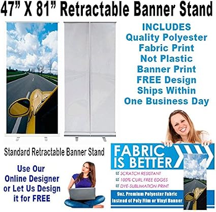 Amazon Com Retractable Banner Stand 47 X 81 Includes Fabric