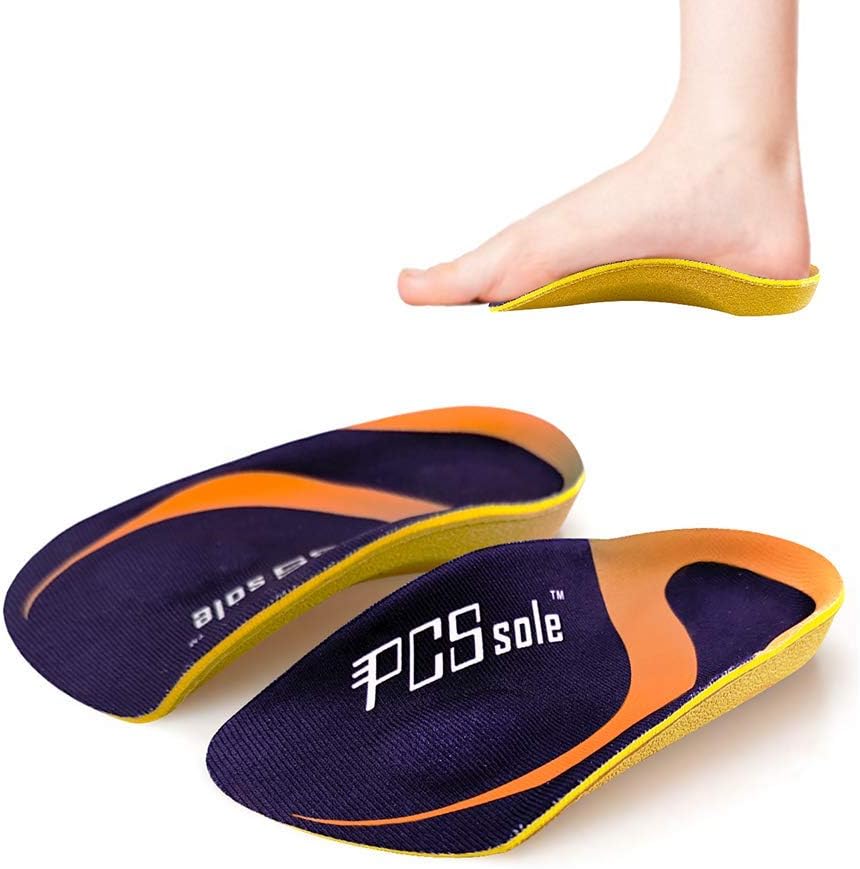 PCSsole 3/4 Length Comfort Orthotic Inserts for Flat Feet,Plantar Fasciitis, Bone Spur,Arch Support for Men and Women-Walking, Standing ((L:(Men9-11/Women10-12))): Health & Personal Care