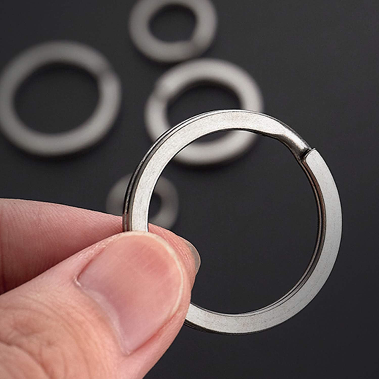 Key Rings-Round Flat Key Chain Rings Metal Split Ring for Home Car Heavy Duty Keys Organization DIY Attachment, 30 Pieces (Silver) at  Men’s Clothing store