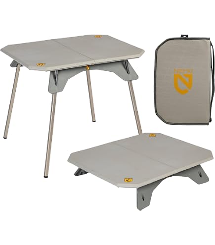 Amazon.com: NEMO Equipment Moonlander Dual-Height Camp Table - Fog