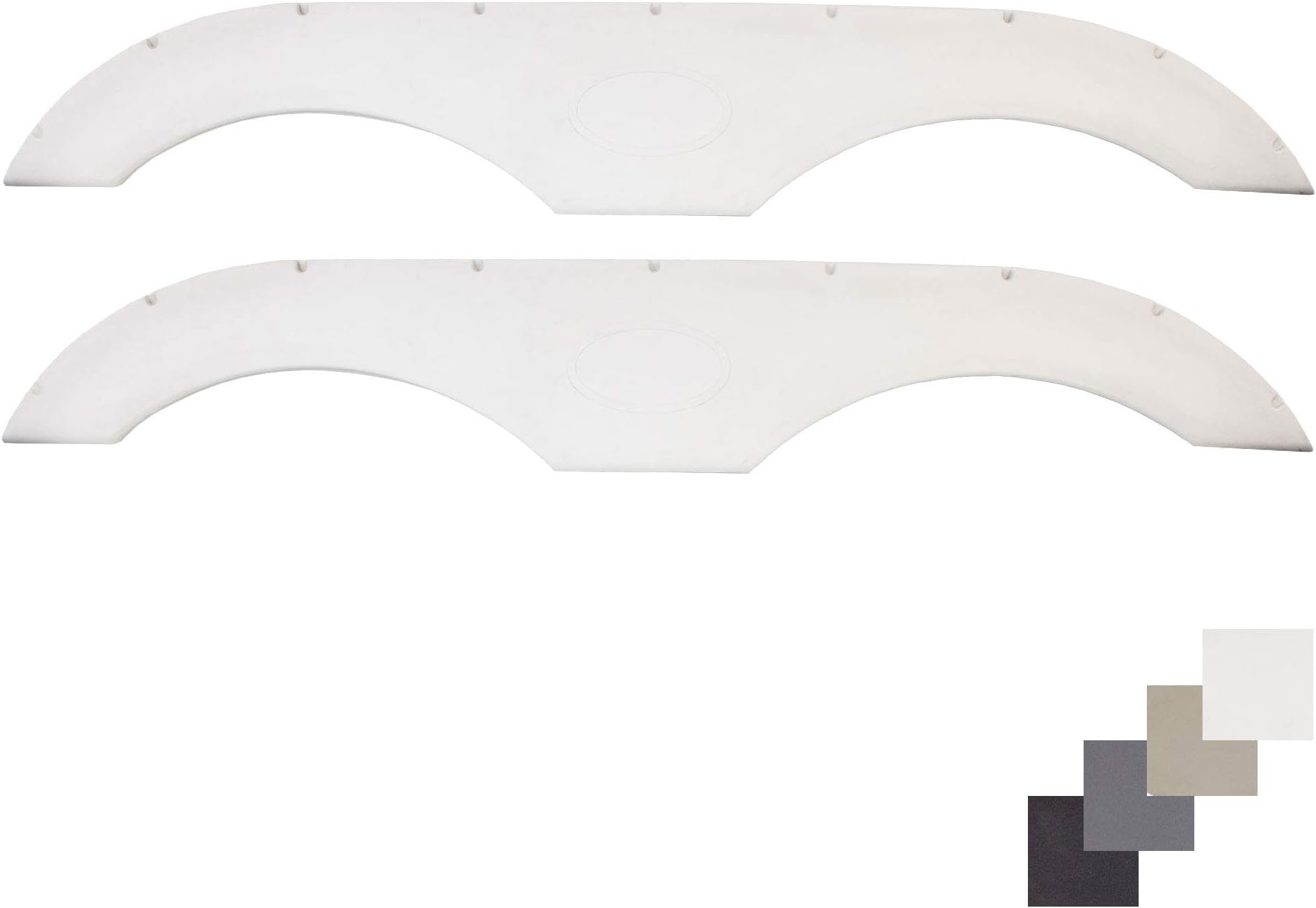 Alpha SystemsPair of Tandem Trailer Fender Skirt in White for RVs, Campers and Trailers