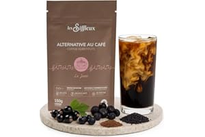 LES SIFFLEUX Coffee Alternative (Jazz, Medium Roast with Fruity Notes, 150g) Maqui Berries, Cassis & MCT Powder, Brewing Powd