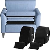SOURRI 4'' x 20Ft Large Hook and Loop Sheet Tape Fastener, Self Adhesive Heavy Duty Strips, Keep Couch Cushions from Sliding, Rug Gripper Tape & Pads