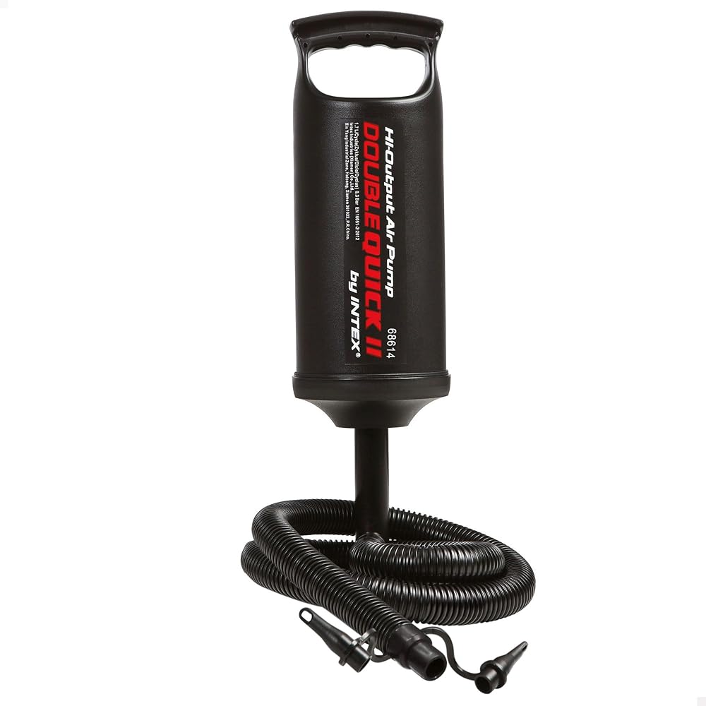 Intex Double Quick II Hand Pump 68614 with 3 Interconnecting Nozzles
