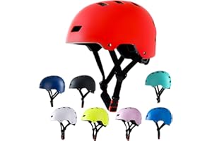 Bike Helmet 3 Sizes for Teenager Kids Youth Adults,Bavilk Skateboard Helmet Adjustable Multi-Sport Bicycle Cycling Scooter Roller Skate Inline Skating Rollerblading for Girls Boys Women Men Teen