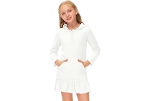 BesserBay Girls Summer Button Down Long Sleeve Coverups Terry Quickly Dry Ruffle Hem with Hood Cover UP 3-14 Years
