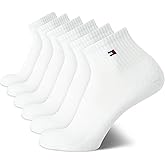 Tommy Hilfiger Mens Quarter Socks - 6 Pack Soft Cushioned Athletic Performance Ankle Socks for Men with Arch Support