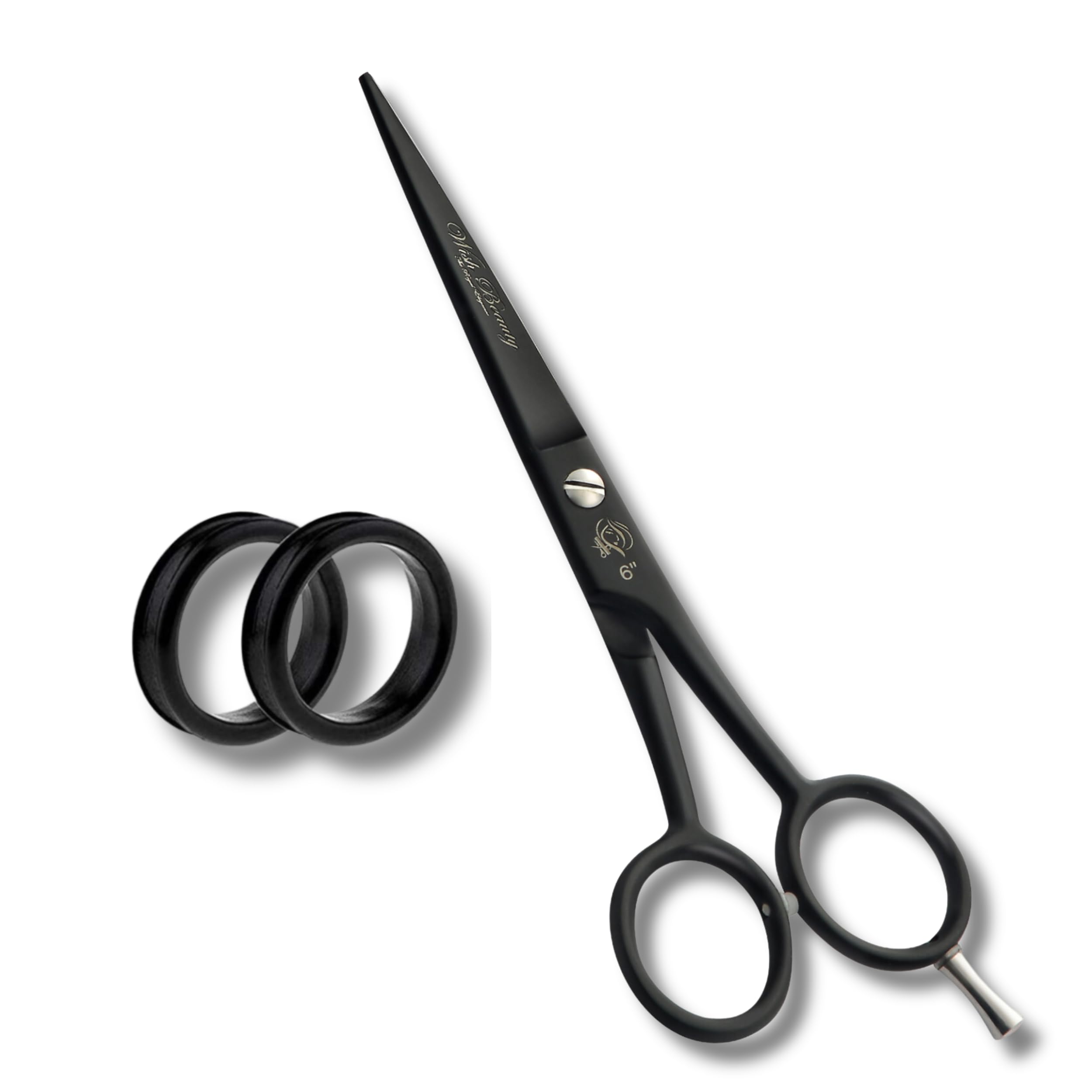 Glamified Glam 6'' Hairdressing Barber Hair Scissor for Professional Hairdressers Barbers Stainless Steel Hair Cutting Shears - for Salon Barbers, Men, Women, Children and Adults