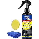 Ultimate Car Plastic and Trim Restorer – Back to Black Restores Faded Trim, UV Protection, Long-Lasting Ceramic Coating, Non-Greasy Formula for Interior and Exterior