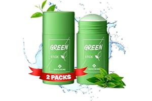 ShineMore Green Tea Clay Stick for Face(2PCS): Blackhead Remover Mask With Green Tea Extract Green Clay Mask for Deep Pore Cleansing Moisturizing Brightening for Men and Women All Skin Types