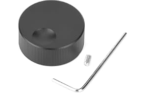 FTVOGUE Volume Control Switch Knob Electronic Control Potentiometer Knob 32x13mm Black Aluminum Alloy Potentiometer Knob for 6mm Potentiometer