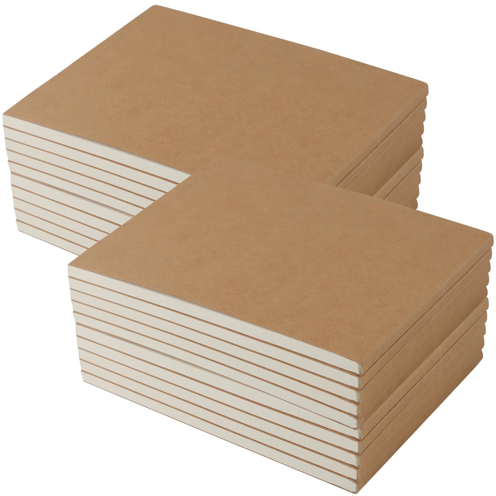MOUYAT 20 PCS A6 Blank Flip Book, 60 Sheets 120 Pages Pocket Notebook, Kraft Cover Mini Flipbooks Small Sketchbooks for Drawing, Sketching, Note-Taking, Journal, 14 x 10.2cm