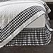 VHC Brands Annie Buffalo Check Cotton Farmhouse Split Corners Gathered King Bed Skirt, 78x80x16, Black Antique White