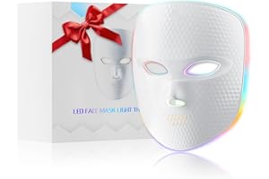 Red Light Therapy Mask for Face, 630nm & Infrared LED Mask with USB-C Rechargeable for Home, Working, Travel, Yoga, Sleep