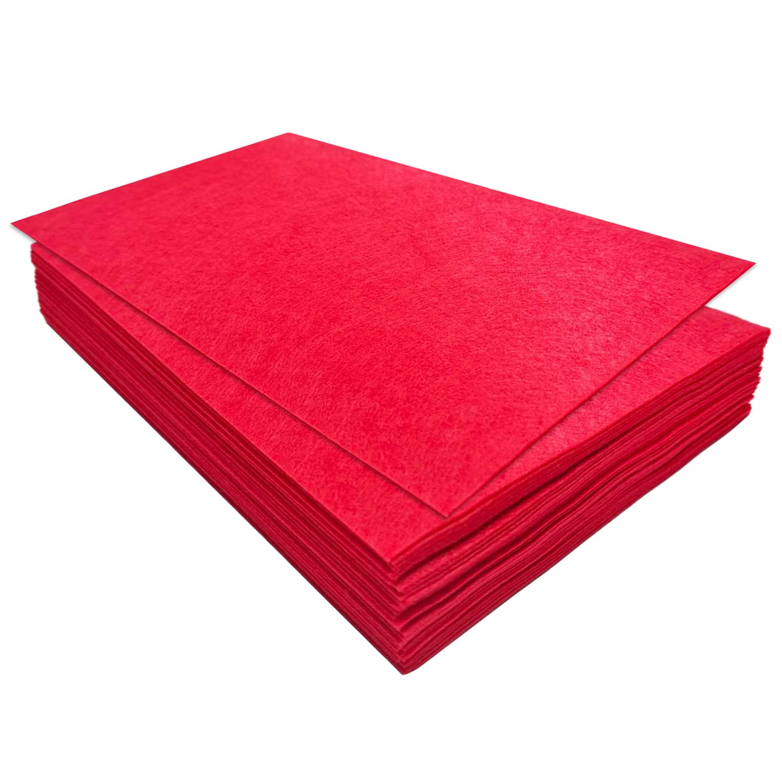 Jtnohx Stiff Felt Sheets, 32 Pcs Felt Fabric for Crafts, 17.78×28.7cm Colour Fabric Square for Art and Craft DIY Supplies(Red) — image 1