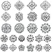 WeimanJewelry Lot 24pcs Rhinestone Crystal Brooch Pins Set Wedding Bouquet Broaches Kit (silver)
