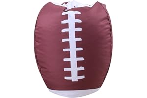 LMYOVE Stuffed Animal Storage Bean Bag Chair Cover（No Filler), Rugby Bean Bag Chair Cover for Storage Plush Toys for Toddler 32"