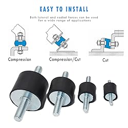 M4 Rubber Vibration Isolator Mount with Studs-Anti