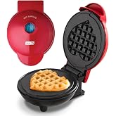 Dash Heart Mini Waffle Maker, 4-Inch Nonstick Cooking Surface, Red | Heart Shaped Waffles for Valentine's Day, Small Waffle Iron &amp; Chaffle Maker, Mini Waffles for Kids &amp; Families