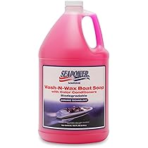 Seapower Marine Wash-N-Wax Boat Soap - Biodegradeable -1 Gallon
