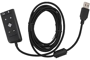 USB Audio Adapter,USB to 3.5mm Jack Audio Adapter,External Stereo Sound Card with 3.5mm Headphone and Microphone Jack for Clo