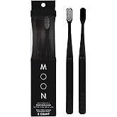 MOON Soft Bristle Toothbrush 2-Pack - Extra Soft Toothbrushes for Adults, Sensitive Gums & Teeth-Friendly - 720 Tapered Ultra