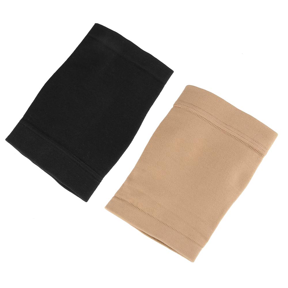 Unisex Tattoo Cover Up Sleeve Forearm Concealer Arm Protection Black and Skin 5.9 inch Pack of 2