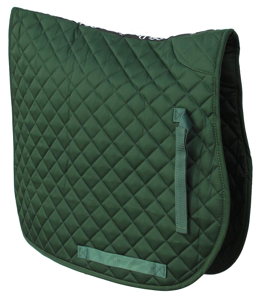 Rhinegold Cotton Quilted Saddle Cloth - Full - Green