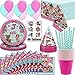 LOL Suprise Party Supplies Bundle, Serves 16 With - Plates, Napkins, Tablecloth, Cups, Straws, Balloons, Tattoos, Birthday Hats - Full Tableware, Decorations, Favors for L.O.L Collectors