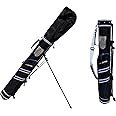 C9 A99 Golf Men's & Women's Practice Sunday Bag Range Carry Bag with Stand and Strap Golf Travel Bag Removable Top Black Great Gift for Golfer!