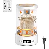 Sourdough Starter Warmer Box, Home Incubator for Starter Fermentation | Double Heating Plates and Warming Dome, 70-100&deg;F Precise 1&deg;F Thermostat, 24H Timer Fermentation Sourdough Sidekick Machine