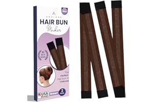 Andlane French Hair Bun Maker - Easy Donut and Bun makers for Women's hair Quick Updos - Snap-and-Roll Perfect Tool for Kids and Twist Tool Clip (Brown - Pack of 2)