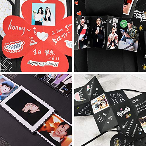 Explosion Gift Box Anniversary Box Picture Box Memory Box for Boy or Girl to Make Surprises and Store Presents.