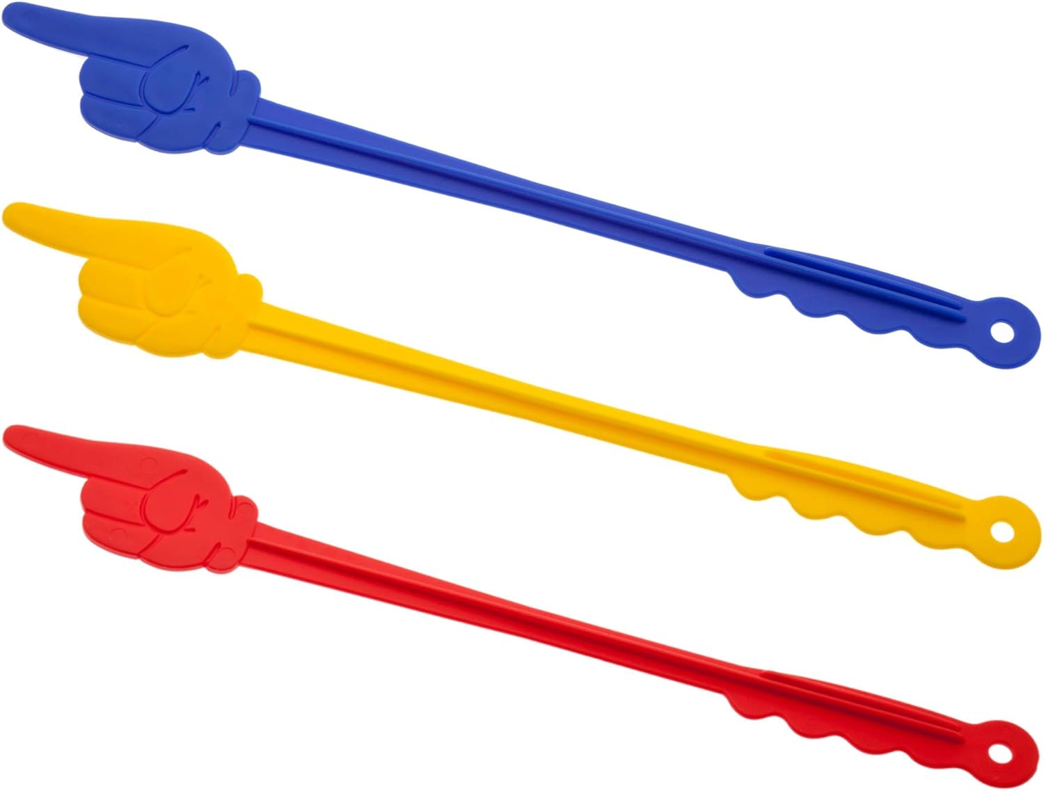 Set of 3 RED Handy Hand Pointers for Classroom, Teacher's Pointing Sticks in Mixed Colours, Ideal for Teaching Creative Play