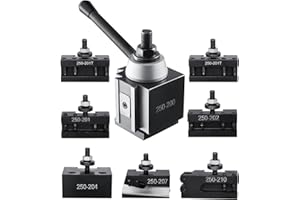 VEVOR Quick Change Tool Post Set, 8 Pcs, Includes Lathe Tool Holders, Wedge Type Tool Post with Turning Tool Holder Accessori