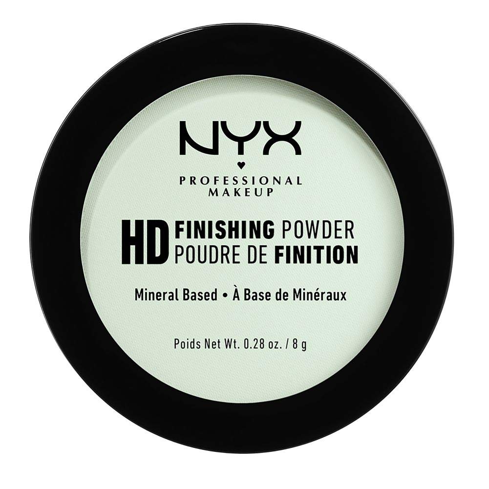 NYX Professional Makeup High Definition Finishing Powder, Pressed Powder, Skin Perfecting, Matte Finish, Oil Absorbing, Vegan Formula, Shade: Mint Green