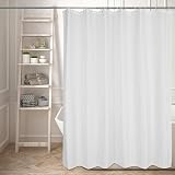 Miorkly Shower Curtain White 180x180 cm Waterproof 12 Hooks Anti-Mould