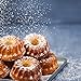 Lufeiya Mini Bundt Pan 4 Inch Kugelhopf Mold Nonstick Baking Cake Pans 4pcs Set
