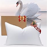 PlushHavenCloud White Goose Down Pillow - Luxury Hotel Bed Pillow with Natural 900+ Fill Power, Natural Goose Feather Pillow for Sleeping, 600 Thread Count Cotton Shell, Standard Size- Medium, 1 Pack