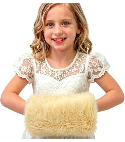 Amazon.com: Surakey Faux Fur Hand Muffs Women Winter Warmer Fuzzy