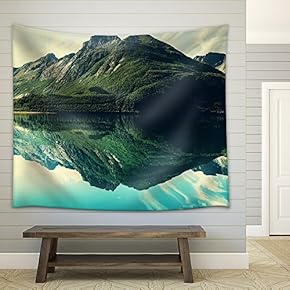 Mountain Lake - Fabric Wall Tapestry Home Decor - 51x60 inches