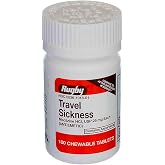 Travel Sickness Chewables 25MG 100 Count per Bottle (2 Pack)