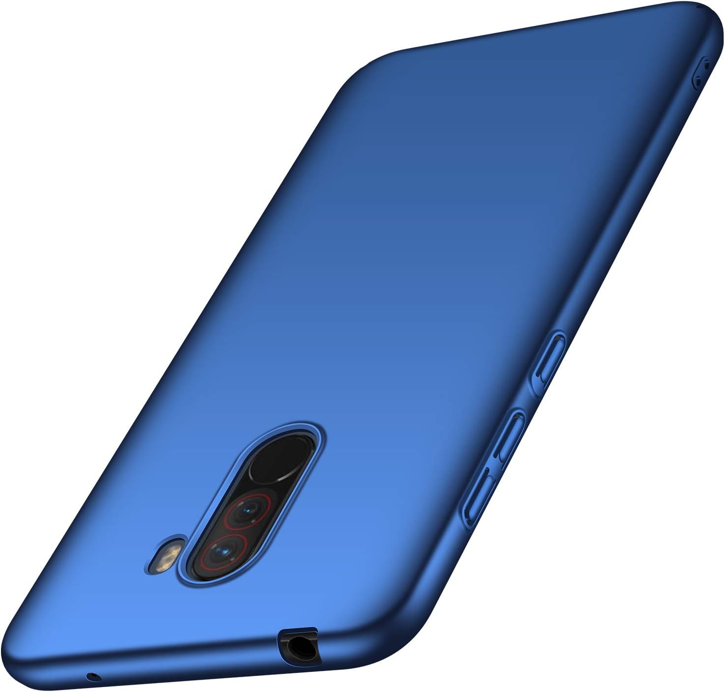 Avalri Compatible for Xiaomi Pocophone F1 Case, Ultra Thin Anti-Fingerprint and Minimalist Hard PC Cover for Xiaomi Pocophone F1 (Silky Blue)