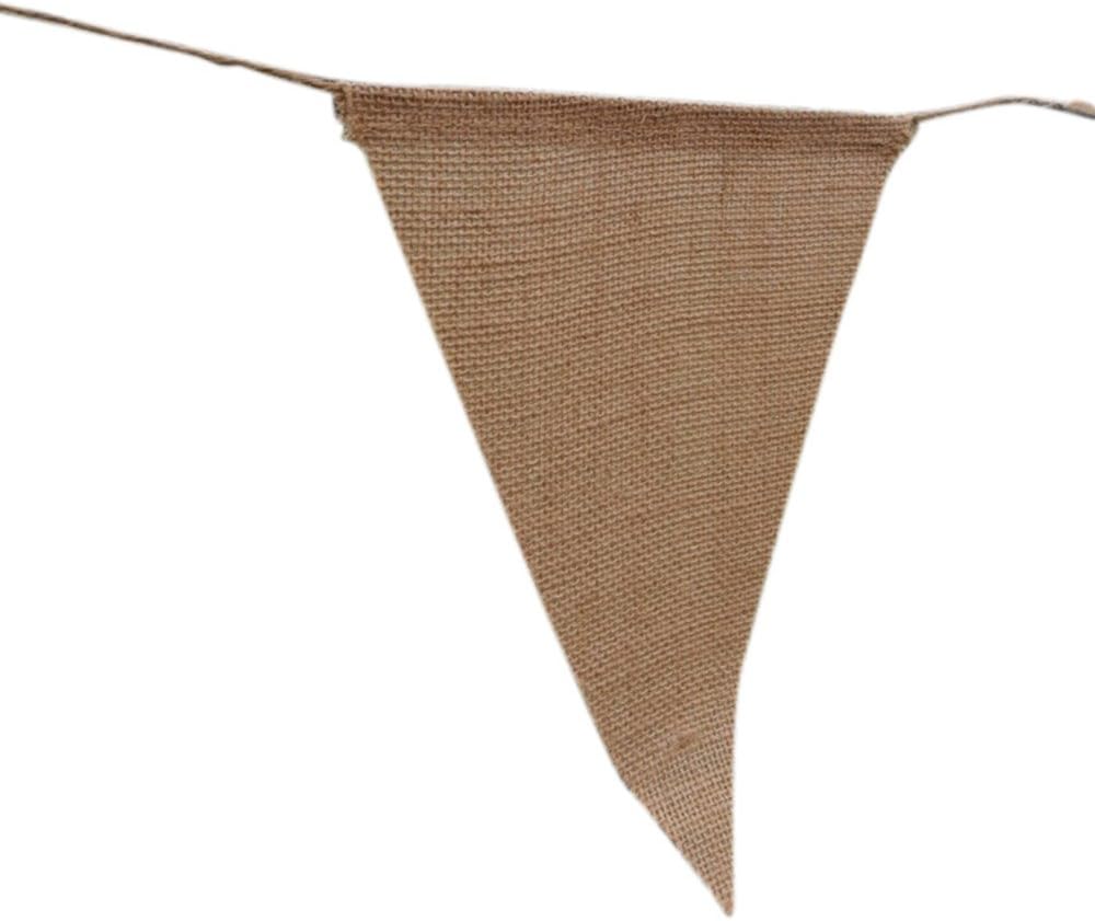 Amazon Com Burlap Bunting Banner Hanging Signs Party Flags 12