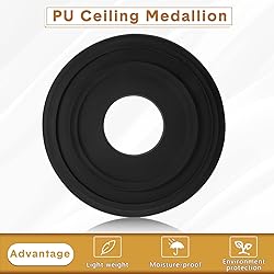 2 Pieces Lighting PU Ceiling Medallion Ceiling