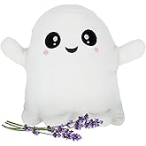 Glow in The Dark - Ghost - Microwavable & Weighted Plush Stuffed Animal - Heated Plushie for Warmth - Cute, Soft, Cozy Toy for Adults & Children (Boys, Girls, & Toddlers) by Warm Pals