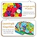 JoyGrow 2 in 1 Button Art Color Matching Mosaic Pegboard Set Toddler Toys Color & Geometry Shape Cognition Skill Learning Educational Toys for Boys Girls (72 PCS Buttons and 24 templates )