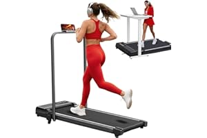 OKAYFOX Walking Pad with Handle Bar and Incline, 3.0HP Portable Small Treadmills with Handles for Home Small Spaces, 0.6-6.2MPH Electric Compact Walking Pads Treadmills with Incline, 320LB Capacity