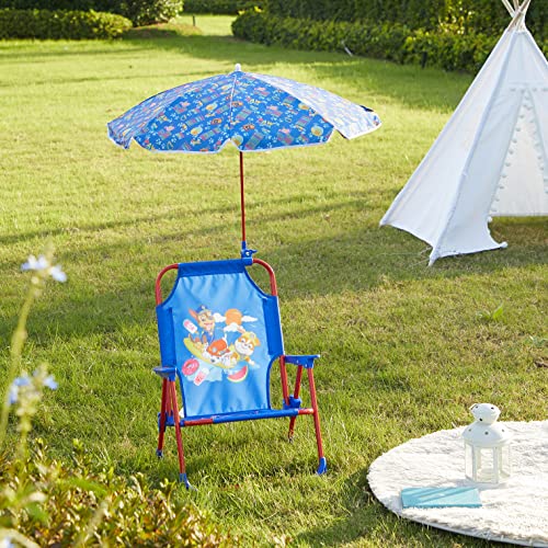 Paw Patrol Kids Folding Beach Chair with Umbrella – Outdoor